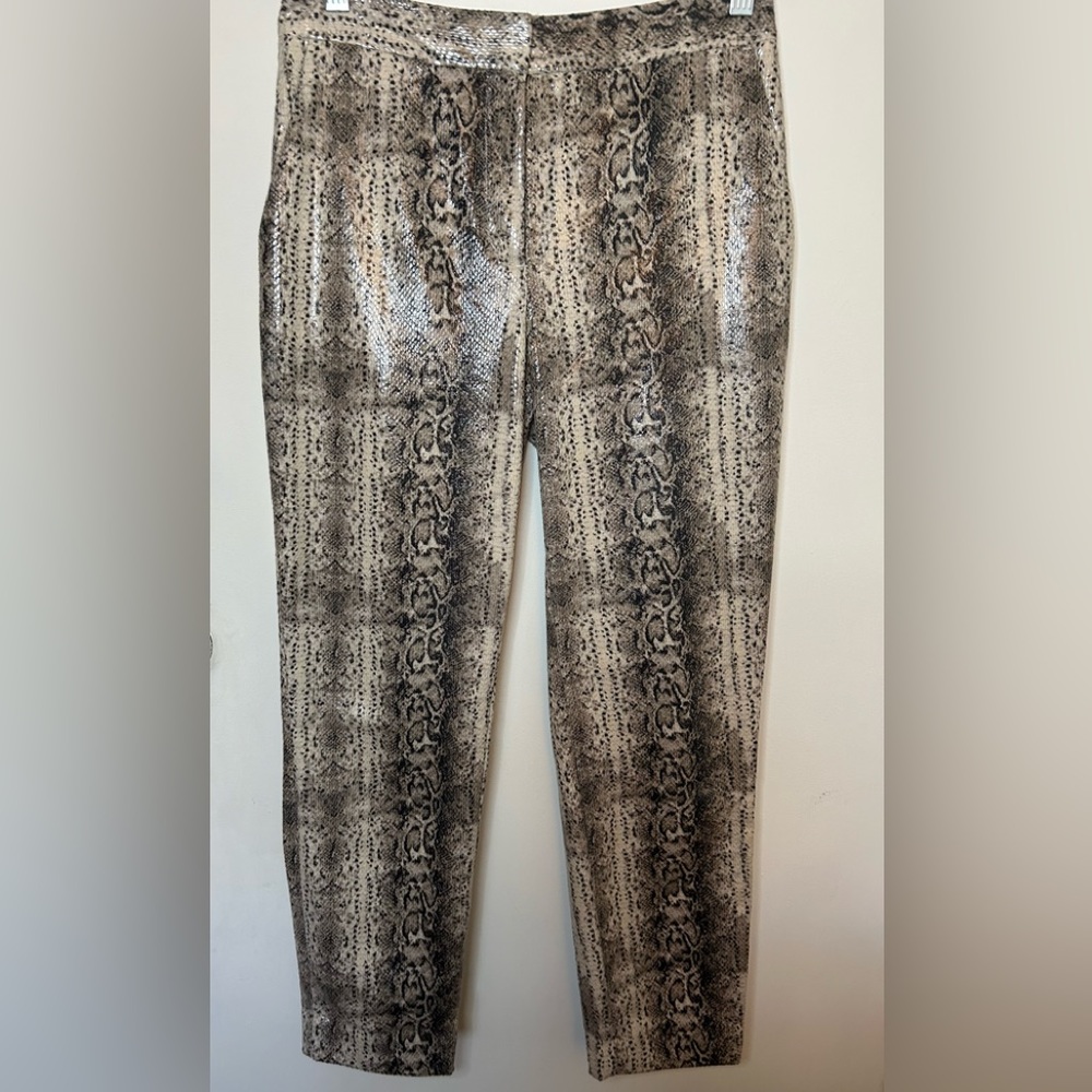 Express faux leather snake print pants